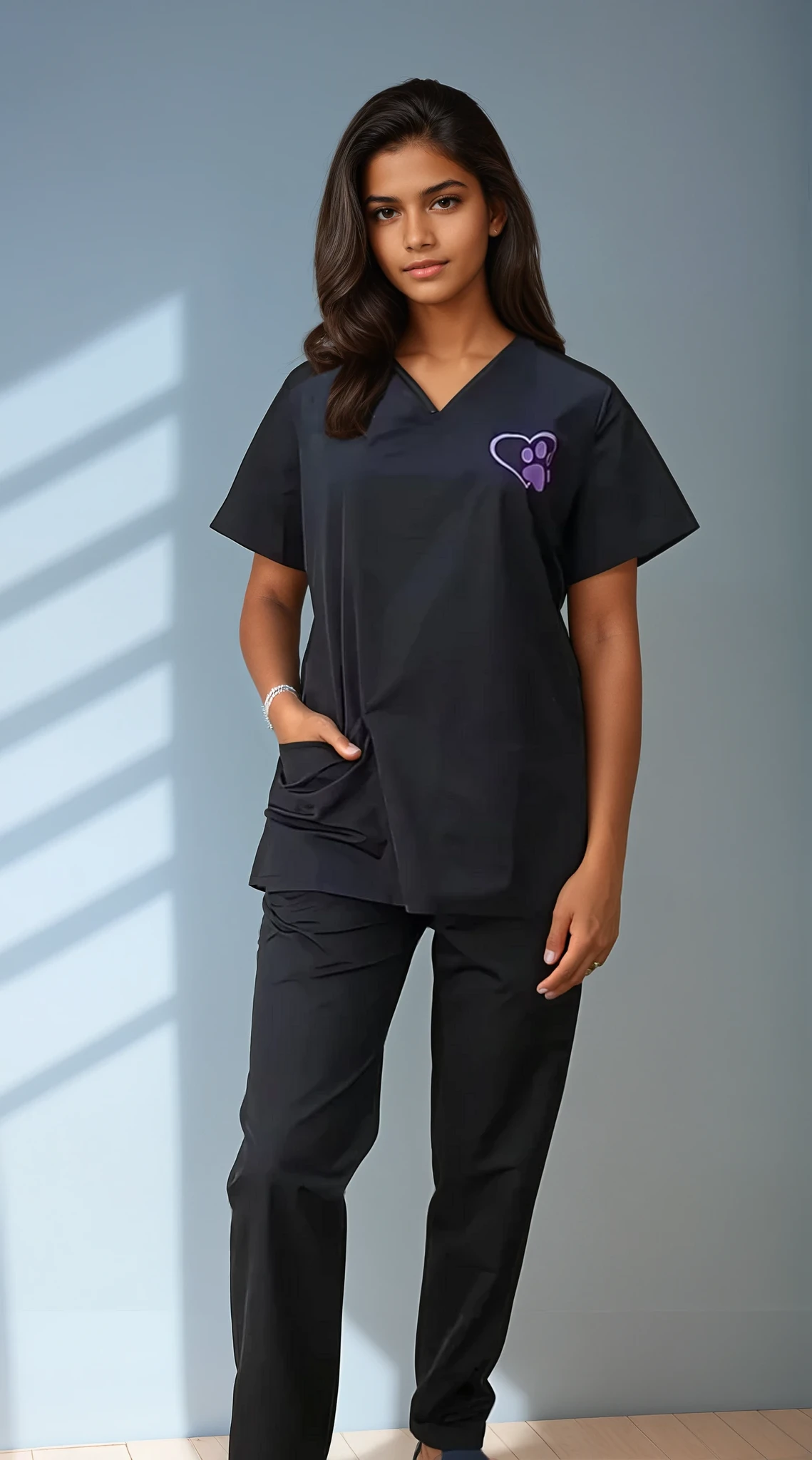 Embroidered V Neck Tunic