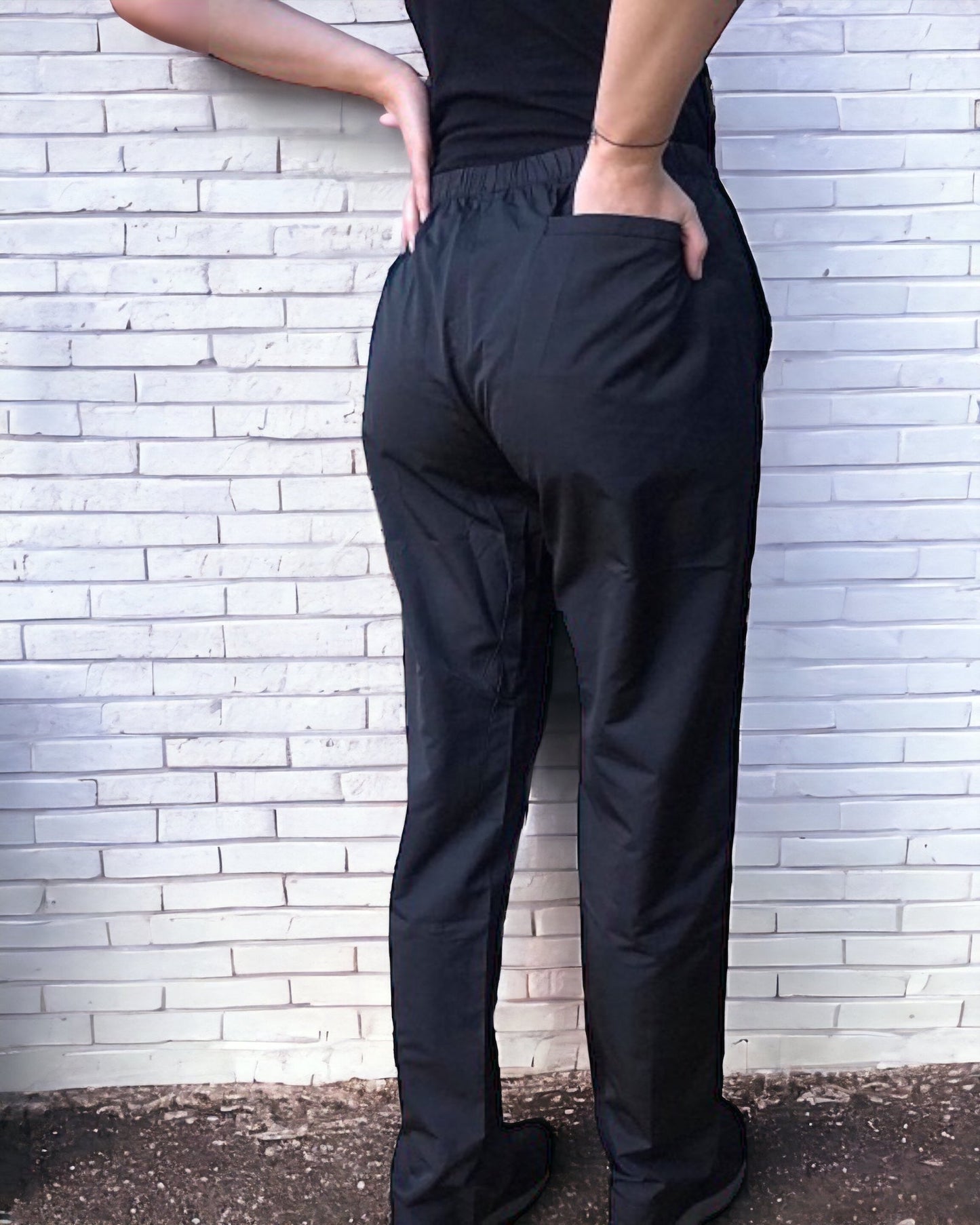 Hair Resistant Grooming Trousers In black with elasticated waist- GroomtecApparel