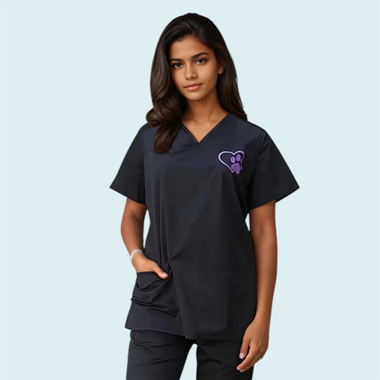 Embroidered V Neck Tunic