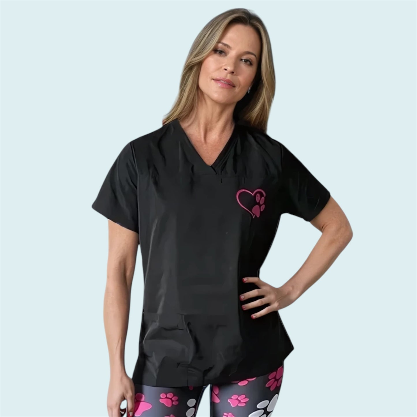 Embroidered V Neck Tunic