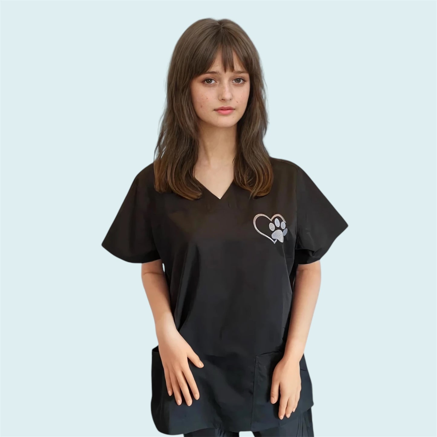 Embroidered V Neck Tunic
