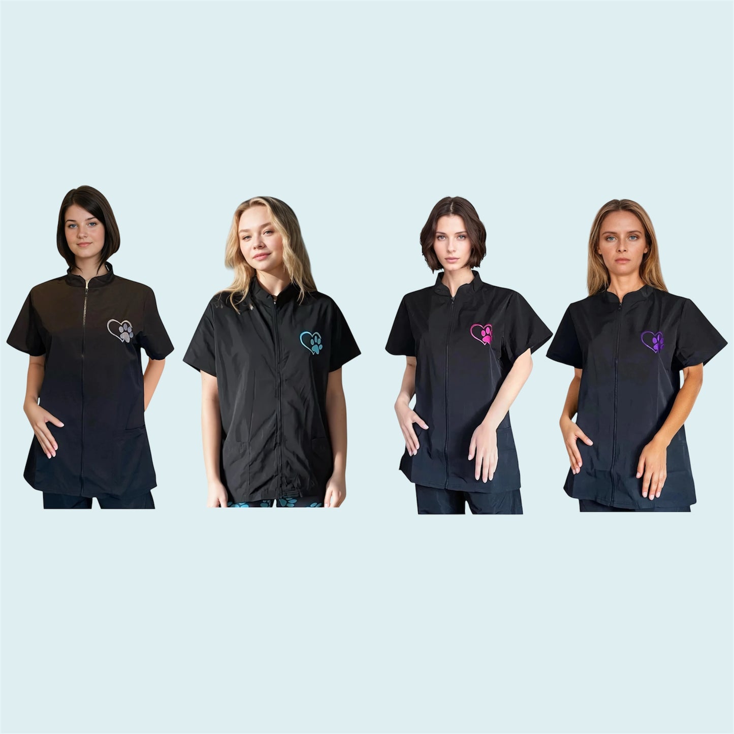 Embroidered Zip Up Grooming Tunic
