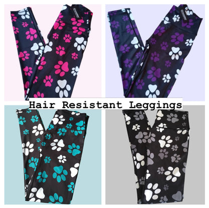 Paw Print Leggings-Hair Resistant