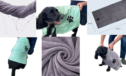 Absorbent Microfibre Dog Bath Towels