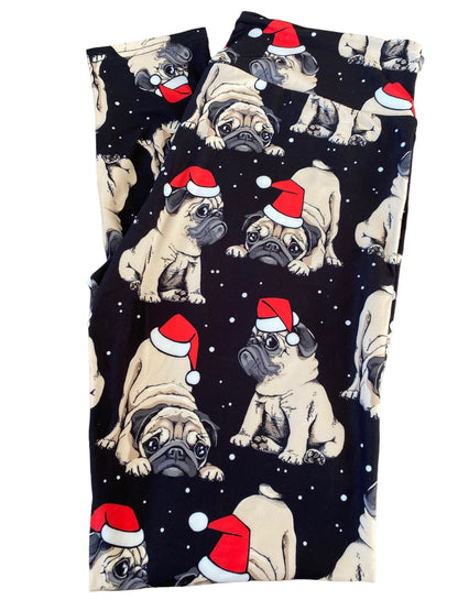 Santa Pug Leggings - GroomtecApparel