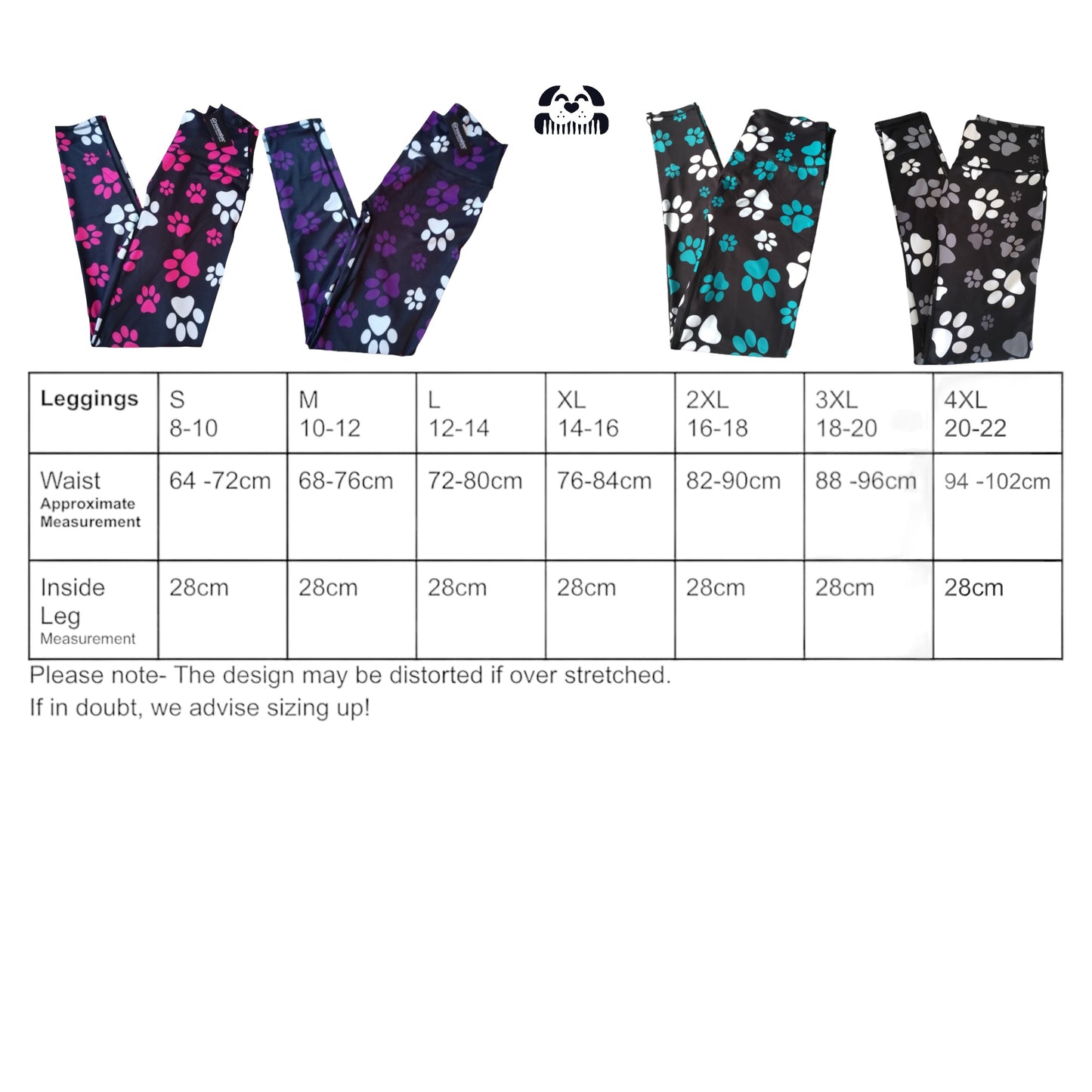 Paw Print Leggings - GroomtecApparel