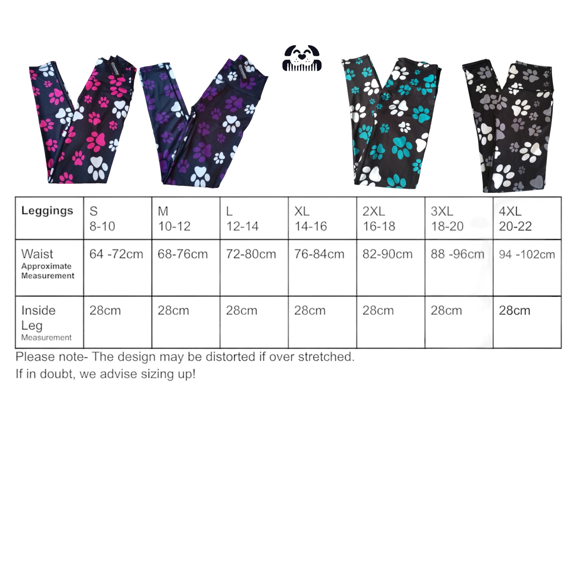 Paw Print Leggings - GroomtecApparel