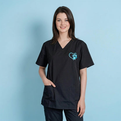 Hair Resistant Dog Grooming Tunic | V Neck Front Grooming Uniform UK